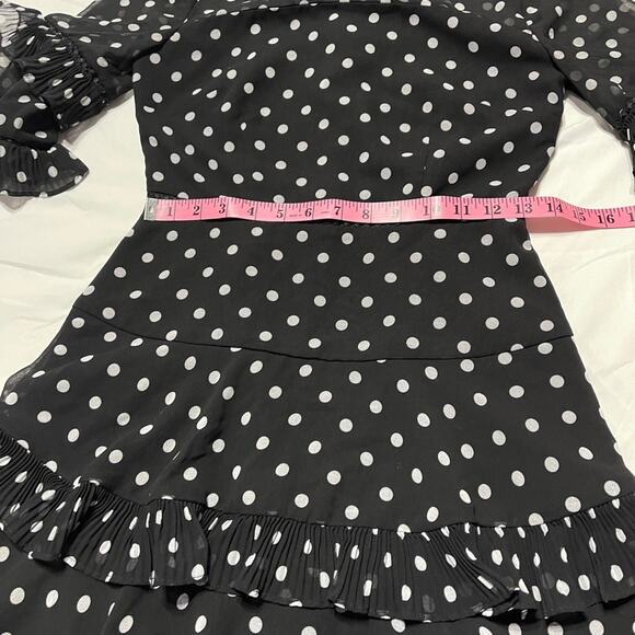 Keepsake Polka Dot Fit & Flare Ruffle
Mini Dress small - Picture 6 of 14